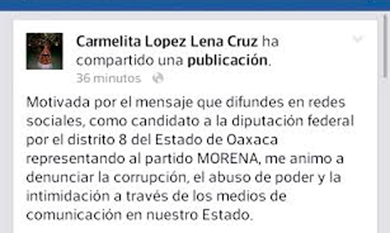 Por herencia familiar López Lena amenaza e intimida a su hermana