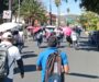 Docentes de Educación de los Pueblos Originarios marchan y mantienen plantón en el zócalo de Oaxaca.