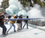 Integrantes de la #CNTE irrumpen y vandalizan oficinas de la #SEP en Avenida Universidad