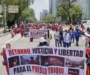 MULT protesta en CDMX pide libertad inmediata de Macario García