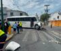Camión con simpatizantes de Sheinbaum se accidenta en el Centro de Monterrey; hay 21 lesionados