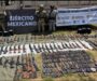 Militares encuentran arsenal escondido en tambos enterrados en Rosario, Sinaloa
