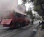 Se incendia autobús procedente de Oaxaca que trasladó a militantes y simpatizantes de Morena a su 15 aniversario