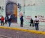 Pintas en comercios, bancos e inmuebles históricos marcan marcha normalista en Oaxaca por matanza del 68