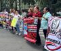 Trabajadores del IMSS bloquean vialidades en CDMX y varios estados antes de la megamarcha nacional